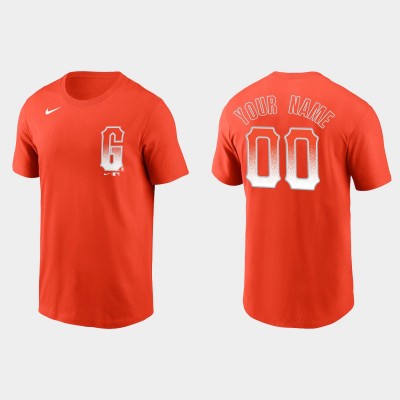 San Francisco Giants Custom Men's 2021 City Connect Orange Tshirt